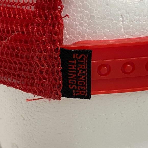 Netflix STRANGER THINGS Trucker Hat Red White Retro Style Mesh Snapback - Picture 7 of 9